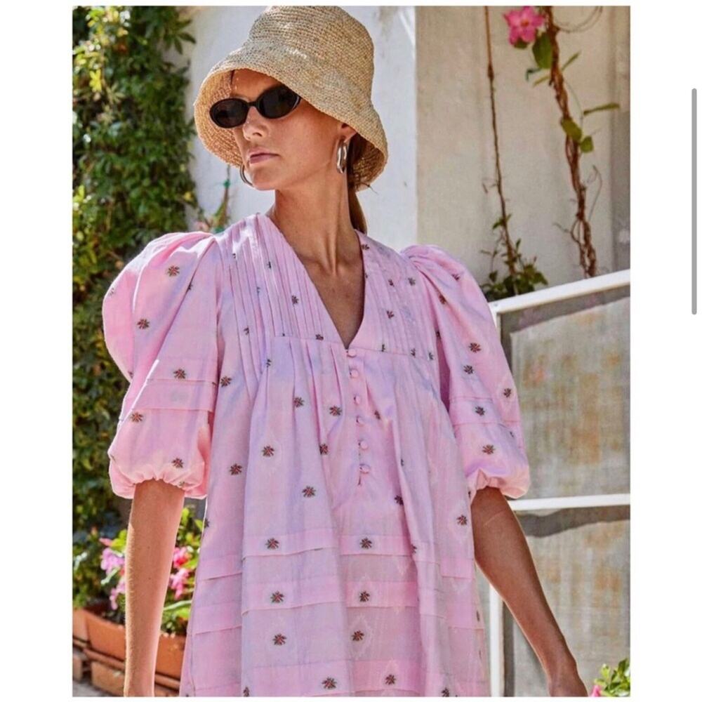 Hunter Bell Jenkins Dress Pink Floral Blossom - Picture 7 of 13